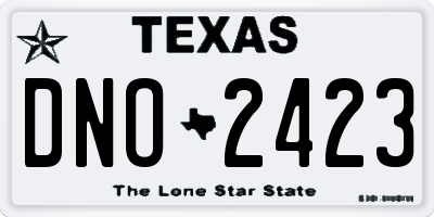 TX license plate DNO2423