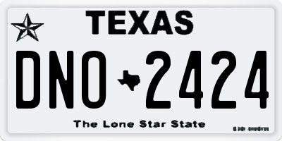 TX license plate DNO2424