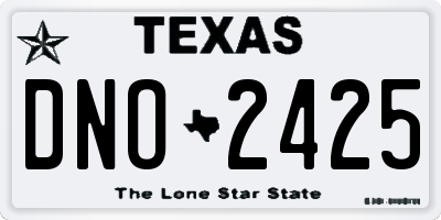 TX license plate DNO2425