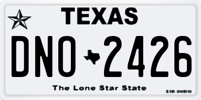 TX license plate DNO2426