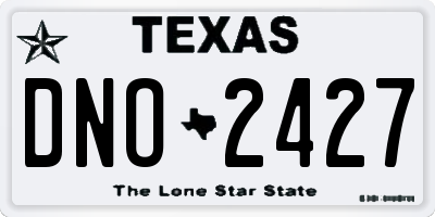 TX license plate DNO2427