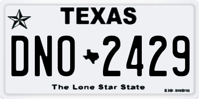 TX license plate DNO2429