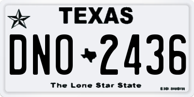 TX license plate DNO2436