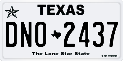 TX license plate DNO2437