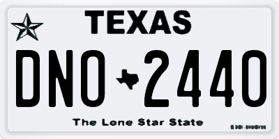 TX license plate DNO2440