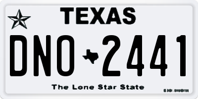 TX license plate DNO2441