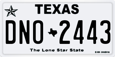 TX license plate DNO2443