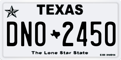 TX license plate DNO2450