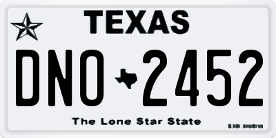 TX license plate DNO2452