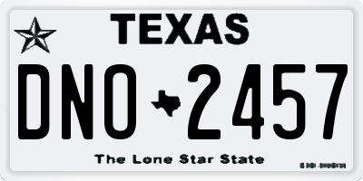 TX license plate DNO2457