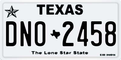 TX license plate DNO2458