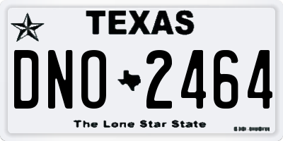 TX license plate DNO2464