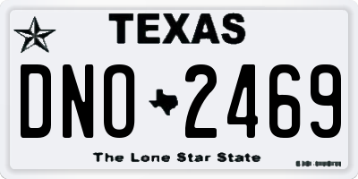 TX license plate DNO2469