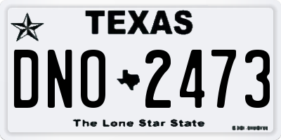 TX license plate DNO2473