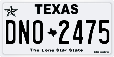 TX license plate DNO2475