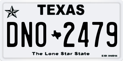TX license plate DNO2479