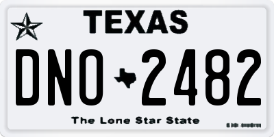 TX license plate DNO2482