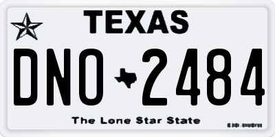 TX license plate DNO2484