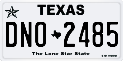 TX license plate DNO2485