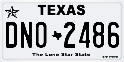 TX license plate DNO2486