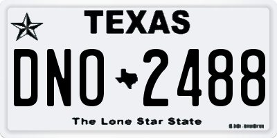 TX license plate DNO2488
