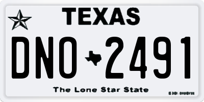TX license plate DNO2491