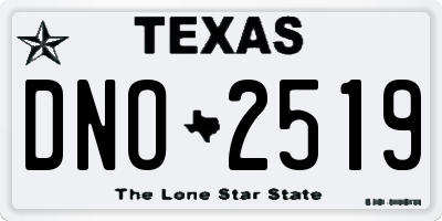 TX license plate DNO2519
