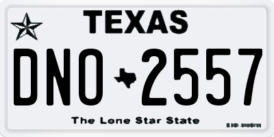 TX license plate DNO2557