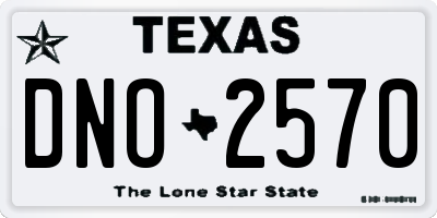 TX license plate DNO2570