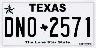 TX license plate DNO2571