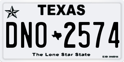 TX license plate DNO2574