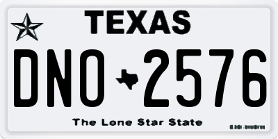 TX license plate DNO2576