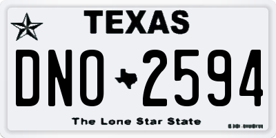 TX license plate DNO2594