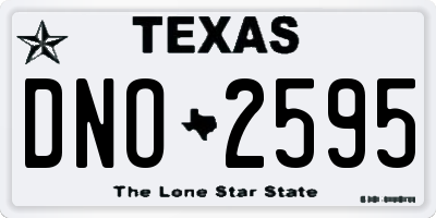 TX license plate DNO2595