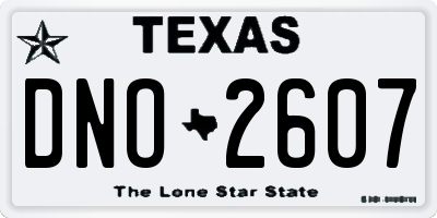 TX license plate DNO2607