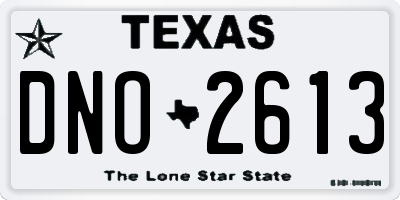 TX license plate DNO2613