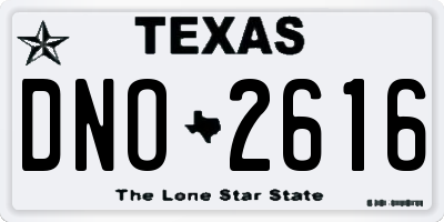 TX license plate DNO2616