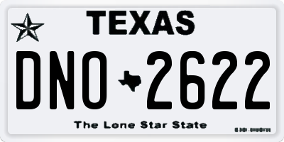 TX license plate DNO2622