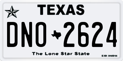 TX license plate DNO2624