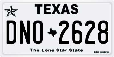 TX license plate DNO2628