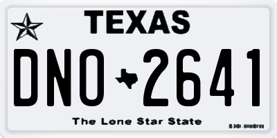 TX license plate DNO2641