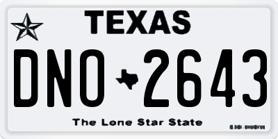 TX license plate DNO2643