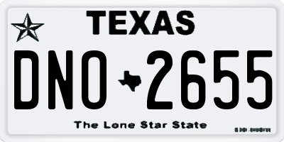 TX license plate DNO2655