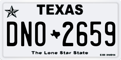 TX license plate DNO2659
