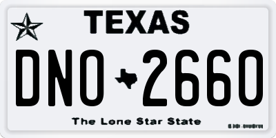 TX license plate DNO2660