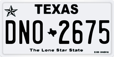 TX license plate DNO2675