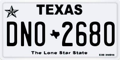 TX license plate DNO2680