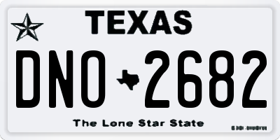 TX license plate DNO2682
