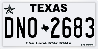 TX license plate DNO2683