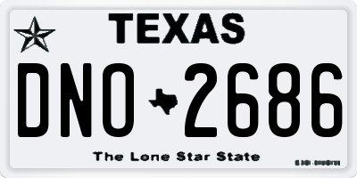 TX license plate DNO2686